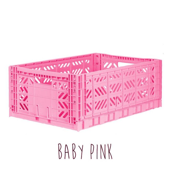 Storage . Folding Crate - Maxi / Various Colours - Baby Pink